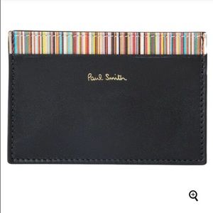 Paul Smith Leather Stripe Credit Card Holder